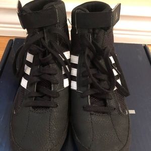 Adidas wrestling shoes.